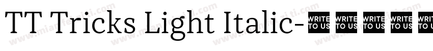 TT Tricks Light Italic字体转换